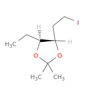 1,3-Dioxolane, 4-ethyl-5-(2-iodoethyl)-2,2-dimethyl-, trans-