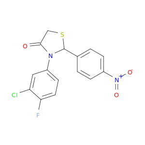 4-Thiazolidinone, 3-(3-chloro-4-fluorophenyl)-2-(4-nitrophenyl)-