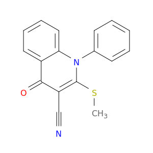 3-Quinolinecarbonitrile, 1,4-dihydro-2-(methylthio)-4-oxo-1-phenyl-