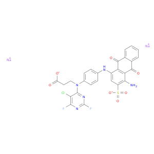 disodium 3-[{4-[(4-amino-9,10-dioxo-3-sulfonato-9,10-dihydroanthracen-1-yl)amino]phenyl}(5-chloro-2,6-difluoropyrimidin-4-yl)amino]propanoate