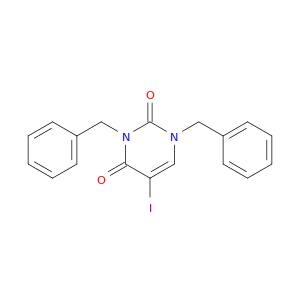 2,4(1H,3H)-Pyrimidinedione, 5-iodo-1,3-bis(phenylmethyl)-