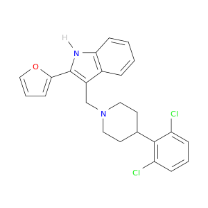 1H-Indole, 3-[[4-(2,6-dichlorophenyl)-1-piperidinyl]methyl]-2-(2-furanyl)-