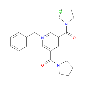 Pyridinium, 1-(phenylmethyl)-3,5-bis(1-pyrrolidinylcarbonyl)-, chloride