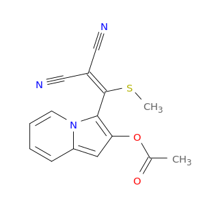 Propanedinitrile, [[2-(acetyloxy)-3-indolizinyl](methylthio)methylene]-