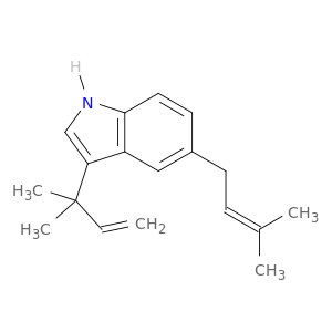 1H-Indole, 3-(1,1-dimethyl-2-propenyl)-5-(3-methyl-2-butenyl)-