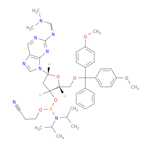 2-(Dimethylaminomethylidene)amino-9-(2-deoxy-b-D-ribofuranosyl)purine 3'-CE phosphoramidite