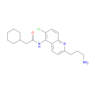 Cyclohexaneacetamide, N-[2-(3-aminopropyl)-6-chloro-5-quinolinyl]-