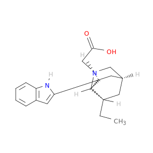2-Azabicyclo[2.2.2]octane-2-aceticacid, 6-ethyl-7-(1H-indol-2-yl)-, (1R,4S,6R,7S)-