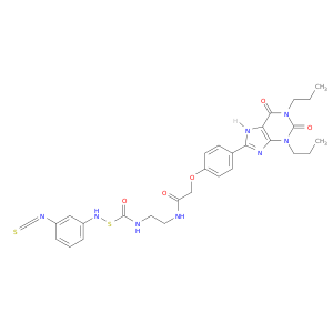 Acetamide,N-[2-[[[[(3-isothiocyanatophenyl)amino]thio]carbonyl]amino]ethyl]-2-[4-(2,3,6,7-tetrahydro-2,6-dioxo-1,3-dipropyl-1H-purin-8-yl)phenoxy]-(9CI)