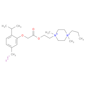 1,4-dimethyl-1-[2-({[5-methyl-2-(propan-2-yl)phenoxy]acetyl}oxy)ethyl]-4-propylpiperazinediium diiodide