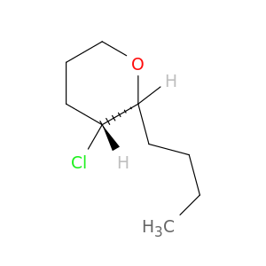 2H-Pyran, 2-butyl-3-chlorotetrahydro-, trans-
