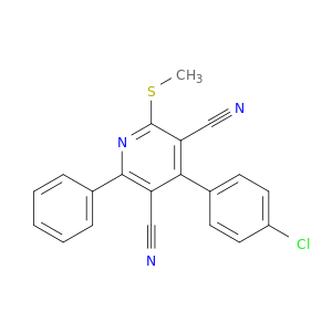 3,5-Pyridinedicarbonitrile, 4-(4-chlorophenyl)-2-(methylthio)-6-phenyl-