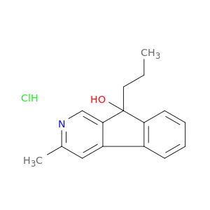 9H-Indeno[2,1-c]pyridin-9-ol, 3-methyl-9-propyl-, hydrochloride