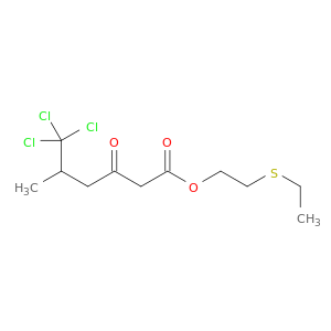 Hexanoic acid, 6,6,6-trichloro-5-methyl-3-oxo-, 2-(ethylthio)ethyl ester