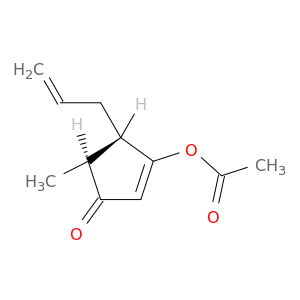 2-Cyclopenten-1-one, 3-(acetyloxy)-5-methyl-4-(2-propenyl)-, trans-