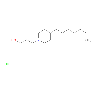 1-Piperidinepropanol, 4-heptyl-, hydrochloride