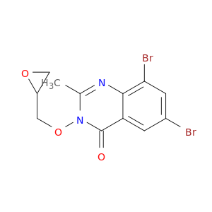 4(3H)-Quinazolinone, 6,8-dibromo-2-methyl-3-(oxiranylmethoxy)-