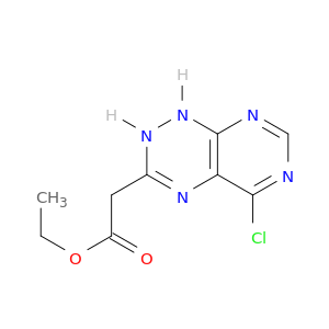 Pyrimido[5,4-e]-1,2,4-triazine-3-aceticacid, 5-chloro-1,2-dihydro-, ethyl ester