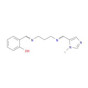 Phenol, 2-[[[3-[(1H-imidazol-4-ylmethylene)amino]propyl]imino]methyl]-