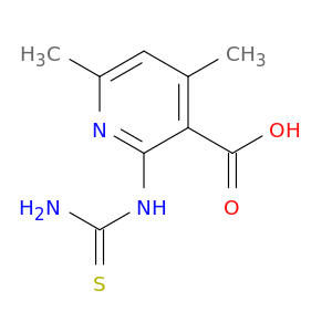 3-Pyridinecarboxylicacid, 2-[(aminothioxomethyl)amino]-4,6-dimethyl-