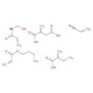 丁二烯酸,2-甲基-,二丙烯酸丁酯,2-丙酸乙酯,N-(羟甲基)-2-丙酰胺和2-丙烯腈
