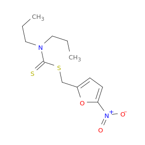 Carbamodithioic acid, dipropyl-, (5-nitro-2-furanyl)methyl ester