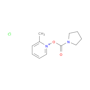 Pyridinium, 2-methyl-1-[(1-pyrrolidinylcarbonyl)oxy]-, chloride
