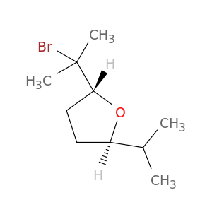 Furan, 2-(1-bromo-1-methylethyl)tetrahydro-5-(1-methylethyl)-, trans-
