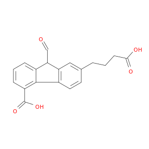 9H-Fluorene-2-butanoic acid, 5-carboxy-9-formyl-