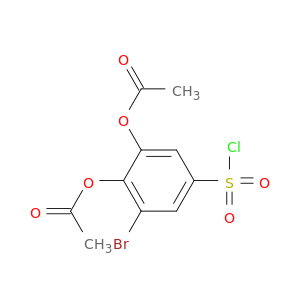 Benzenesulfonyl chloride, 3,4-bis(acetyloxy)-5-bromo-