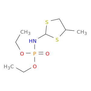 Phosphoramidic acid, (4-methyl-1,3-dithiolan-2-yl)-,diethyl ester (9CI)