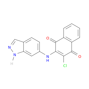 1,4-Naphthalenedione,2-chloro-3-(1H-indazol-6-ylamino)-