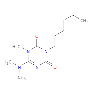 1,3,5-Triazine-2,4(1H,3H)-dione, 6-(dimethylamino)-3-hexyl-1-methyl-