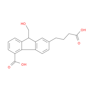 9H-Fluorene-2-butanoic acid, 5-carboxy-9-(hydroxymethyl)-