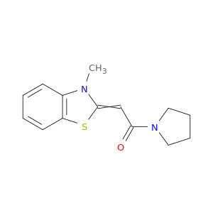 Pyrrolidine, 1-[(3-methyl-2(3H)-benzothiazolylidene)acetyl]-