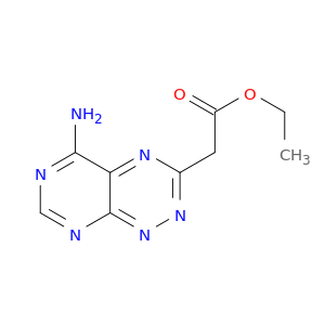 Pyrimido[5,4-e]-1,2,4-triazine-3-aceticacid, 5-amino-, ethyl ester
