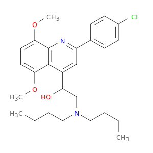 1-[2-(4-chlorophenyl)-5,8-dimethoxyquinolin-4-yl]-2-(dibutylamino)ethanol