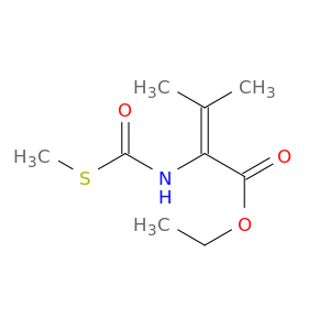 2-Butenoic acid, 3-methyl-2-[[(methylthio)carbonyl]amino]-, ethyl ester