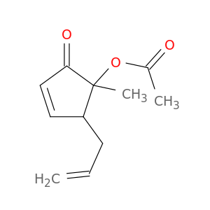 2-Cyclopenten-1-one, 5-(acetyloxy)-5-methyl-4-(2-propenyl)-