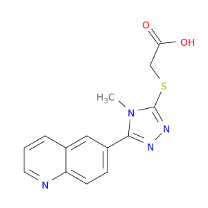 乙酸,2-[[4-甲基-5-(6-喹啉基)-4H-1,2,4-三唑-3-基]THIO]-