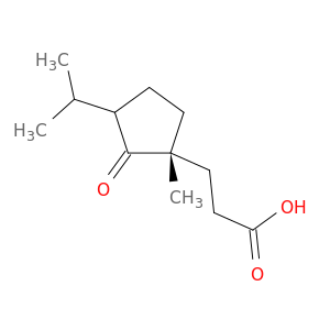 Cyclopentanepropanoic acid, 1-methyl-3-(1-methylethyl)-2-oxo-, (1R)-