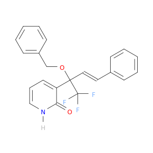 2(1H)-PYRIDINONE, 3-[(2E)-3-PHENYL-1-(PHENYLMETHOXY)-1-(TRIFLUOROMETHYL)-2-PROPENYL]-