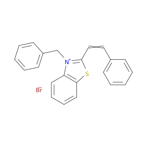 Benzothiazolium, 2-(2-phenylethenyl)-3-(phenylmethyl)-, bromide