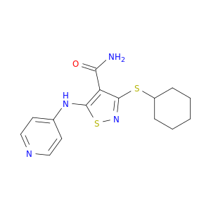 4-Isothiazolecarboxamide, 3-(cyclohexylthio)-5-(4-pyridinylamino)-
