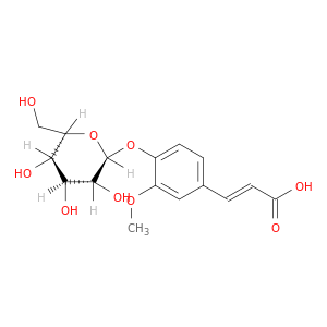 (E)-4-羟基-3-甲氧基肉桂酸 4-O-β-D-吡喃葡萄糖苷