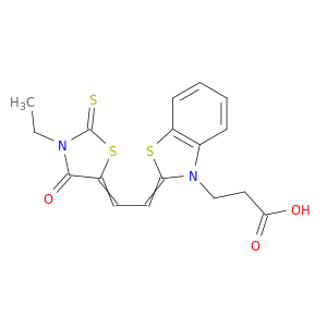 3(2H)-Benzothiazolepropanoicacid, 2-[2-(3-ethyl-4-oxo-2-thioxo-5-thiazolidinylidene)ethylidene]-