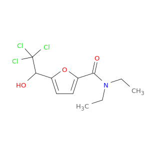 2-Furancarboxamide, N,N-diethyl-5-(2,2,2-trichloro-1-hydroxyethyl)-