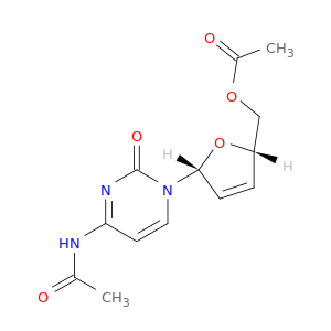 Cytidine, N-acetyl-2',3'-didehydro-2',3'-dideoxy-, 5'-acetate