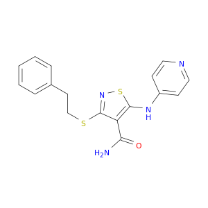 4-Isothiazolecarboxamide, 3-[(2-phenylethyl)thio]-5-(4-pyridinylamino)-