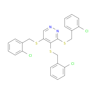 3,4,5-tris[(2-chlorobenzyl)sulfanyl]pyridazine